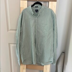 J. Crew Classic Flex Washed Mint Striped Shirt